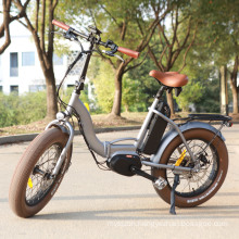 Two Colored Aluminum Fat 48V Folding Ebike with Assisted Pedels